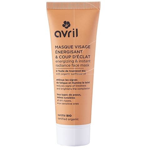 Avril Masque Visage Energissant coup d éclat bio 50ml