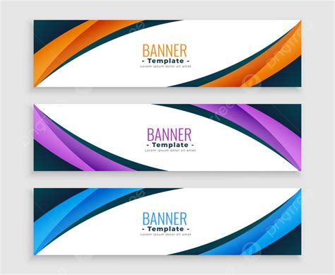 abstract wave curve business web banners set template   pngtree