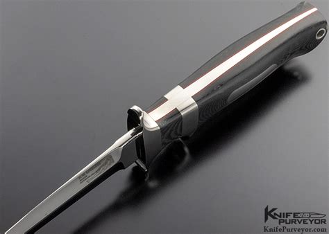 Bob Loveless Custom Knife Double Nude Logo Black Micarta Baby Bear With Double Escutcheons