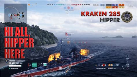 Gone Fishin Hipper Kraken World Of Warships Legends Youtube