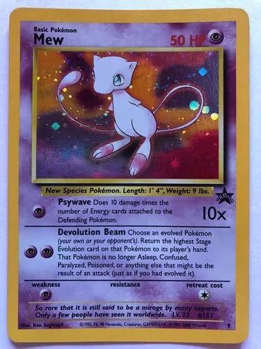 Carta Pokemon Mew Holografica Cuotas Sin Inter S