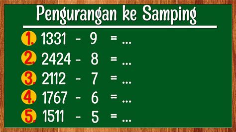 Pengurangan Ribuan Dan Satuan Pengurangan Ribuan Dengan Teknik