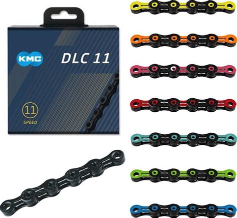 Kmc Fietsketting Ketting Dlc Schakels Zwart Rood Bol