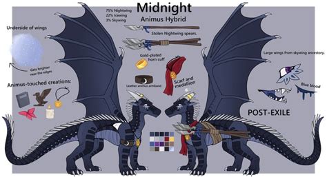 Midnight Reference Sheet [2019] By Lamp P0st On Deviantart Wings Of Fire Dragons Wings Of