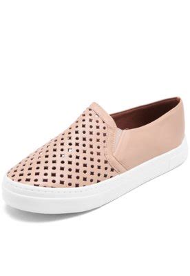 Slip On DAFITI SHOES Perfuros Nude Compre Agora Dafiti Brasil