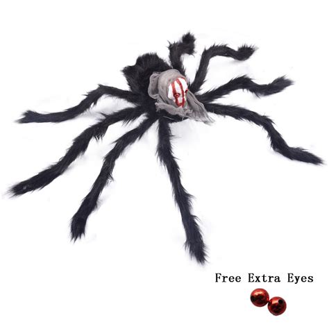 Blood Grey Halloween Decorations Spiders Poseable Furry Etsy