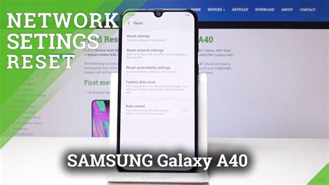 How To Reset Network Settings In Samsung Galaxy A Reset Wi Fi Youtube