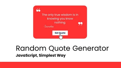 How To Build A Random Quote Generator Using JavaScript Beginner