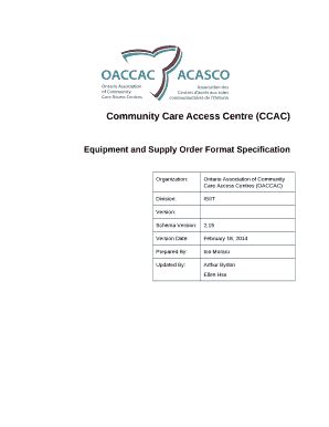 Community Care Access Centre CCAC Template Doc Template PdfFiller