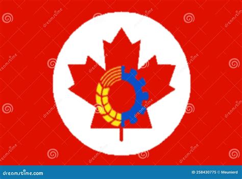 Glossy Glass Flag of Canadian Communist Party Editorial Image ...