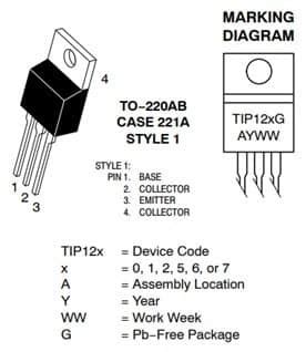 Tip Transistor Pinout Features Equivalent Datasheet