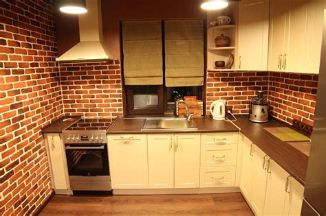 20 Beautiful Red Brick Kitchen Design Ideas Brick Kitchen Hanging