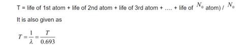 JEE 2022 Physics Half Life And Mean Life