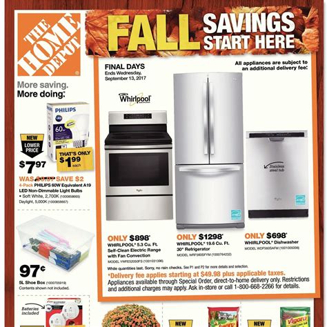Home Depot Weekly Flyer - Weekly - Fall Savings Start Here - Sep 7 – 13
