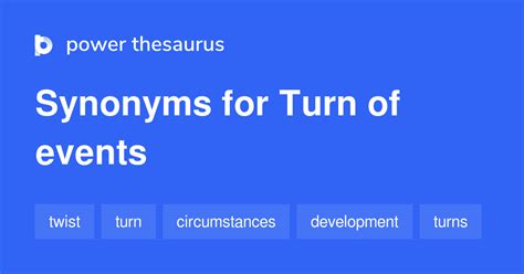 Turn Of Events Synonyms 260 Words And Phrases For Turn Of Events