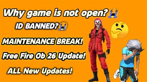 Game Is Not Opening Free Fire New Update Maintenance Break In Free