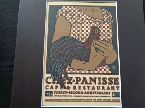 Chez Panisse Cafe Anniversary Chicken Woman David Lance Goines Matted