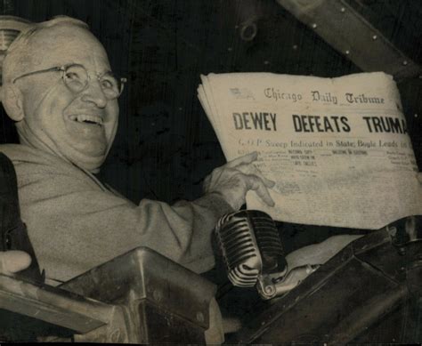 Item Detail - 1948 Dewey Defeats Truman Press Photo of Harry Truman holding up the Chicago Daily ...