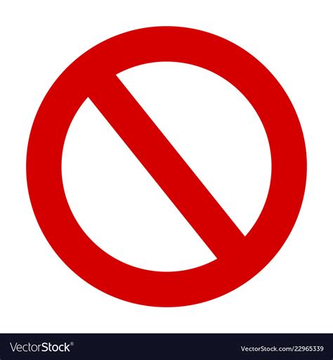 Stop sign no entry warning red circle icon Vector Image