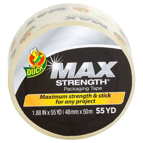 Duck Max Strength Packing Tape 1 88 In X 55 Yd Clear 1 Refill Roll