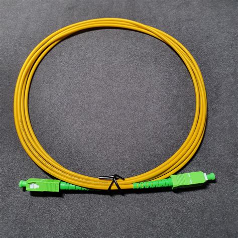 2M SC APC To APC Simplex Single Mode 3 0mm Fiber Optic Patch Cord Cable