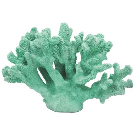 Coral Em Resina Verde Detalhes Em Relevo Madeiramadeira