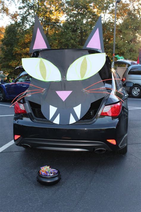 Black Cat Trunk Or Treat Halloween Car Decorations Truck Or Treat