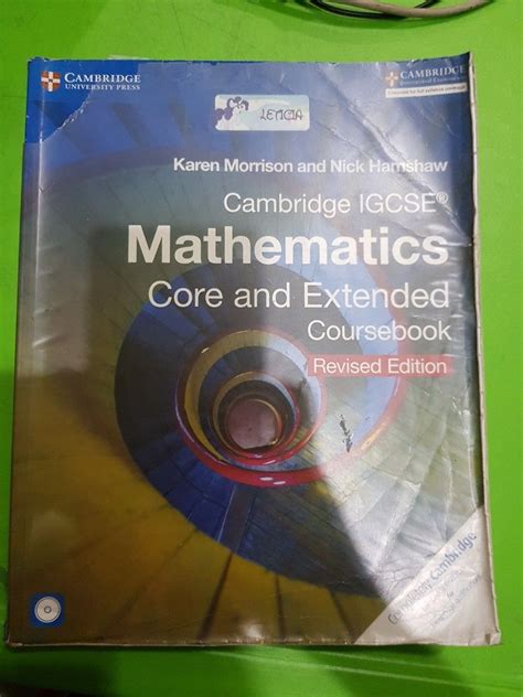 Cambridge Igcse Mathematics Core And Extended Coursebook Revised