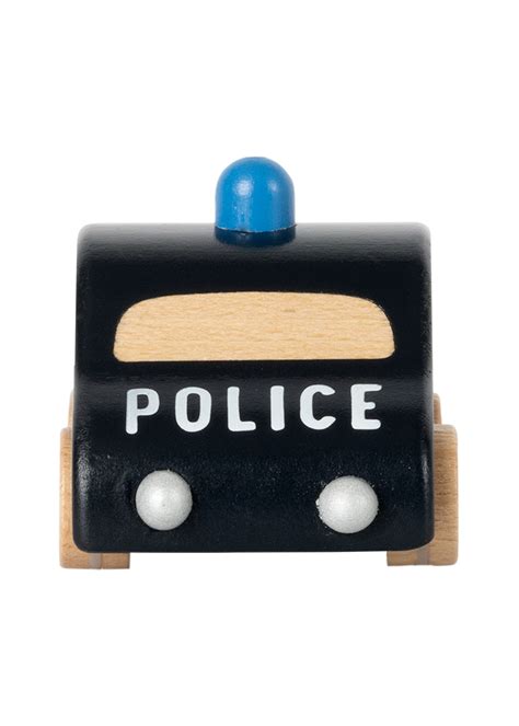 Wooden Police Car Maison Blue