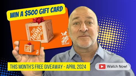 Win A 500 Home Depot Gift Card 4 Winners Or 100 Home Depot Gift