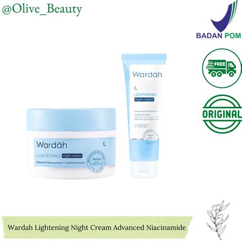 Jual Wardah Lightening Night Cream Advanced Niacinamide Shopee Indonesia