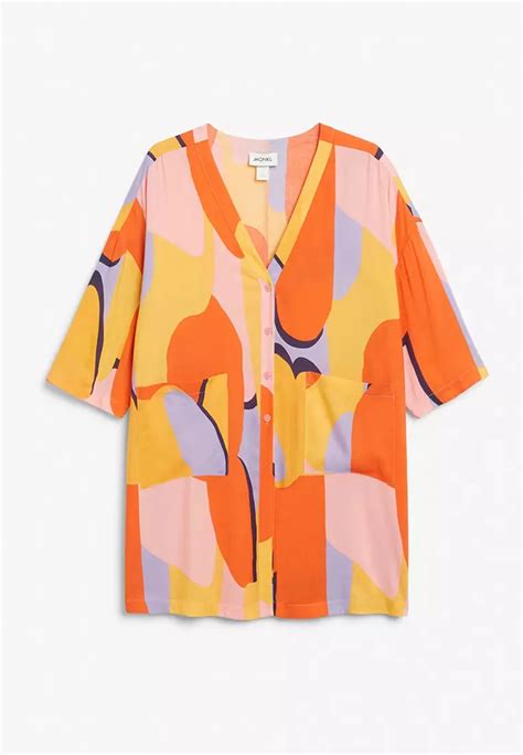 Buy Monki Flowy V Neck Buttoned Shirt 2024 Online Zalora Singapore