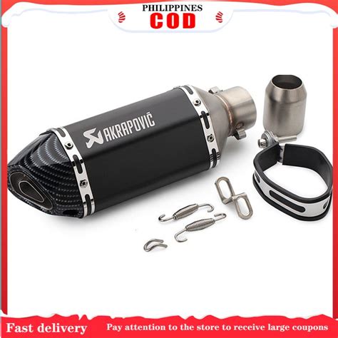 Mm Universal Motorcycle Ekzos Pipe Exhaust Muffler Pipe Tailpipe With