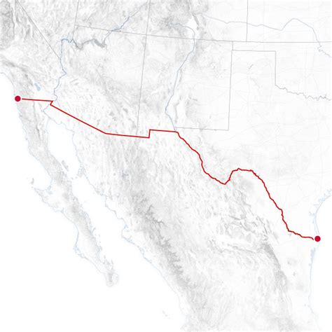 Map Of Us Mexico Border Crossings