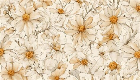 Premium AI Image | Flowers on a cream colored background