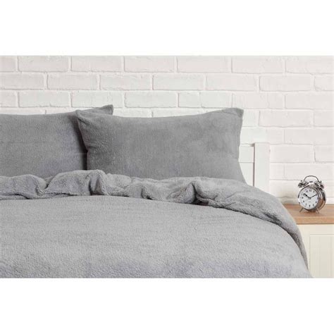 Night Zone Dotty Super Soft Teddy Fleece Warm And Cosy Duvet Cover Set