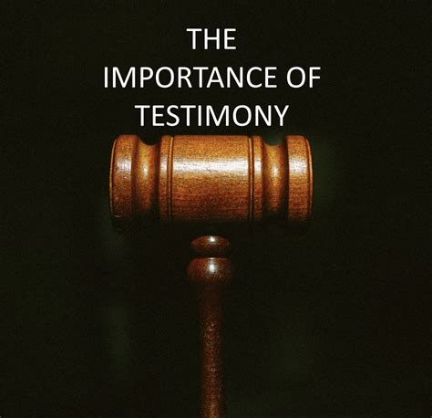 The Importance Of Testimony — Mill House Ministries