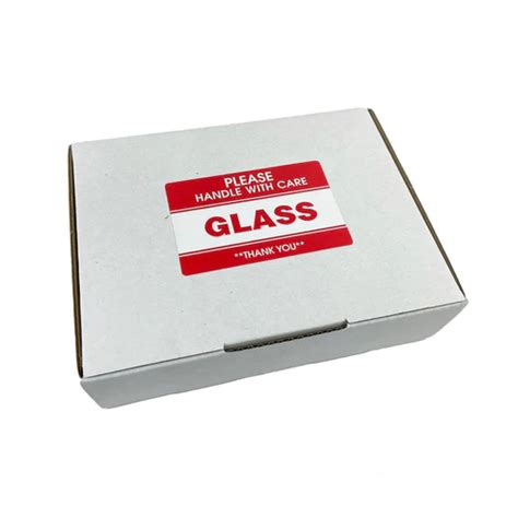 Glass Handle With Care 105 X 57mm Self Adhesive Labels Simple Packaging Sydney