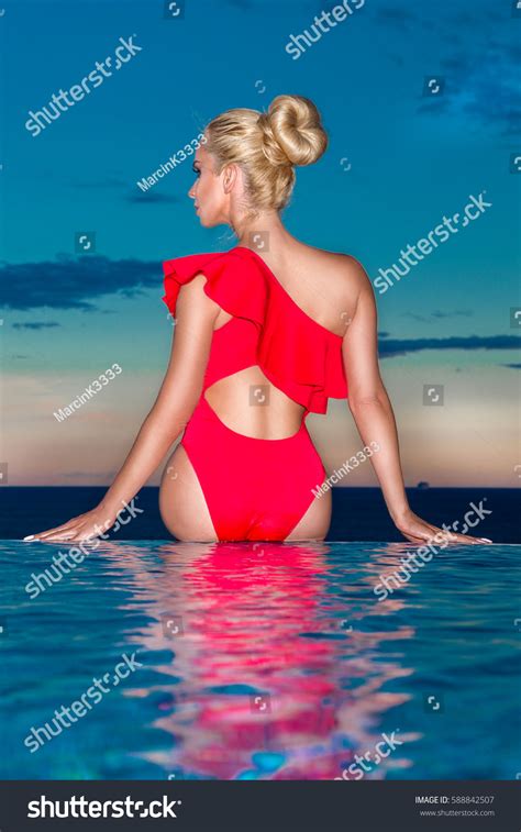 Elegant Sexy Woman Luxury Bikini On Stock Photo Shutterstock
