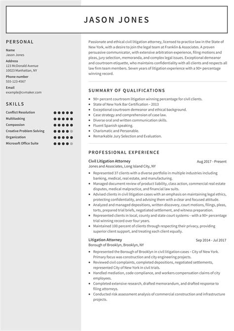 Litigation Attorney Resume Sample 2024 Writing Tips Divirta Se O