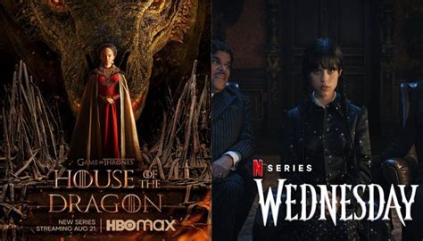 'House of the Dragon' & Netflix 'Wednesday' tie for number 1 spot in ...