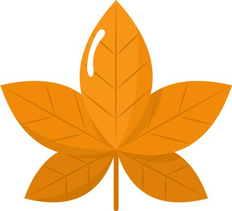 Isolated Star Leaf Icon In Orange Color Vector Art At Vecteezy