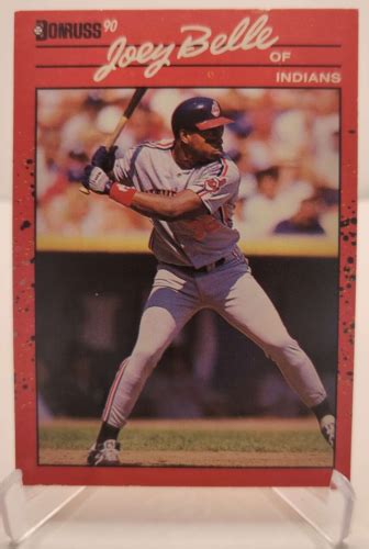 1990 Donruss 390 Albert Joey Belle Cleveland Indians Baseball Card Ebay