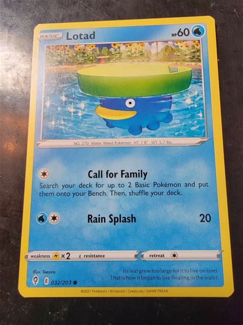 Lotad 032 203 Common Pokemon Evolving Skies BUY 2 GET 1 FREE EBay