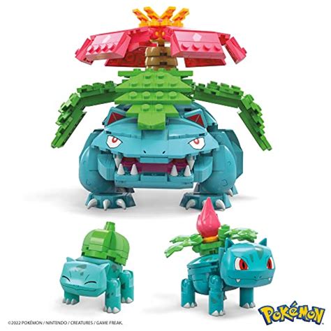 Mega Pokemon Bulbasaur Evolution Set With 622 Compatible Bricks And