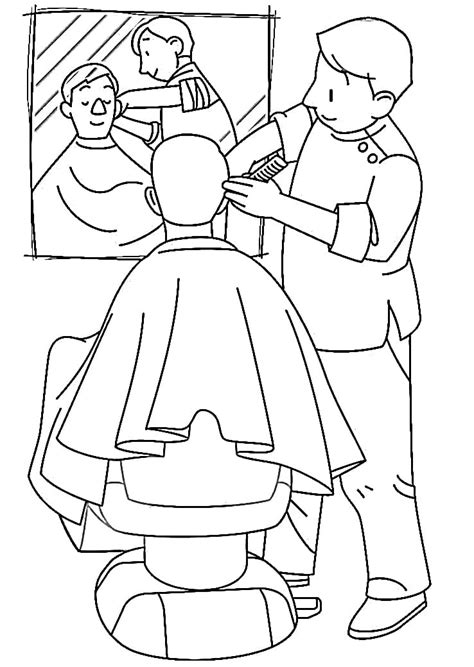 Barber Printable Coloring Pages Coloring Cool