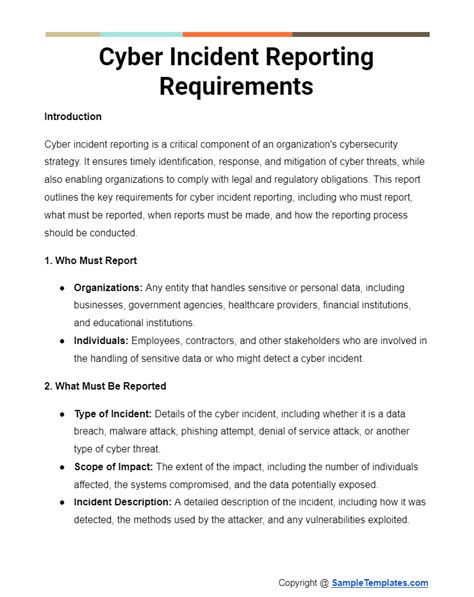 Free Sample Security Incident Reports In Word Pages Google Docs Pdf