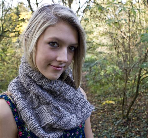 Ravelry Cabled Snood Pattern By Claire Montgomerie