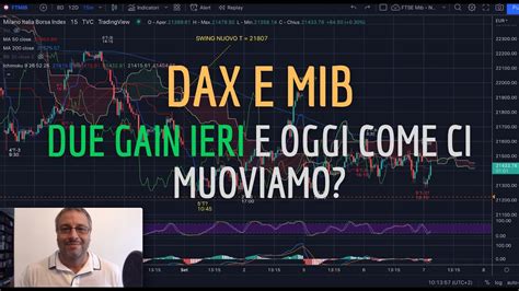 DAX E MIB Analisi Evoluta Di Merc 7 9 Due Gain Ieri E Oggi Come Ci