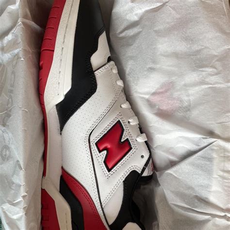 New Balance 550 Red Black & White Brand new out... - Depop